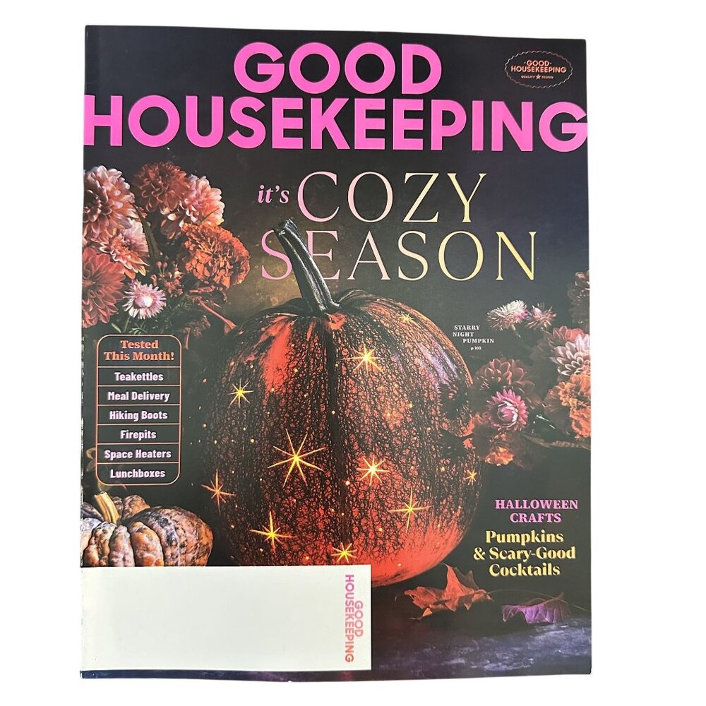 Good Housekeeping Magazine September/October 2025 Cozy Season Halloween Recipes